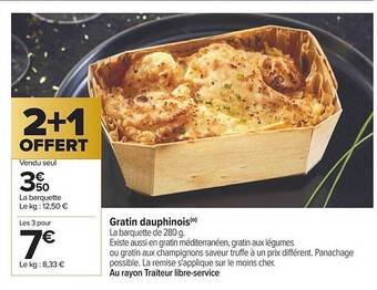 Carrefour Gratin dauphinois offre