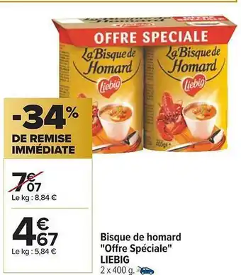 Carrefour Bisque de homard offre