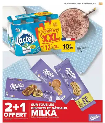 Carrefour Lait uht demi-écrémé offre