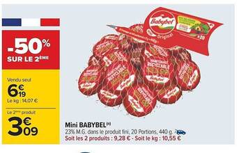 Carrefour Mini babybel offre