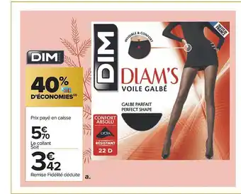 Carrefour Le collant dim paris offre