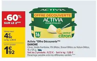 Carrefour Activia offre