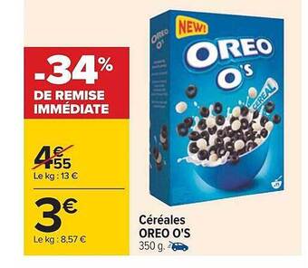 Carrefour Céréales oreo o's offre