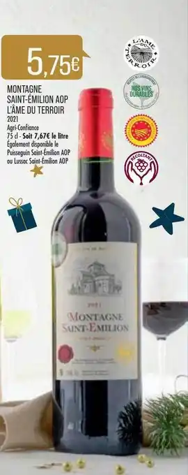 Match Montagne saitn-émilion aop l'âme du terroir 2021 offre