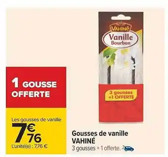 Carrefour Gousses de vanille vahiné offre