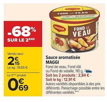 Carrefour Sauce aromatisée maggi offre