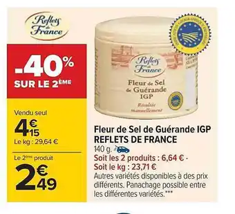 Carrefour Fleur de sel de guérande igp reflets de france offre