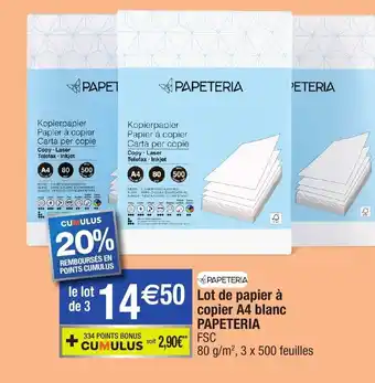 Migros Lot De Papier à Copier A4 Blanc offre
