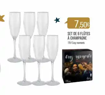 Match Set de 6 flûtes à champagne offre