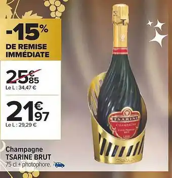 Carrefour Champagne tsarine brut offre