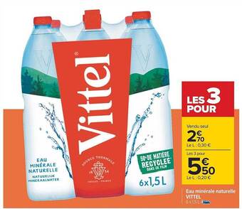 Carrefour Eau minérale naturelle vittel offre