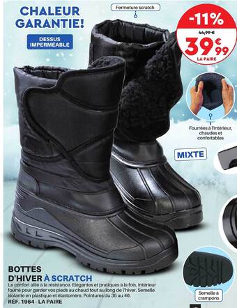 Shopix Bottes d'hiver à scratch offre