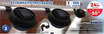 Lampes de gouttière solaire