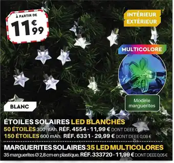 Shopix Étoiles solaires led blanches offre