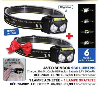 Avec sensor 260 lumens
