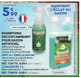 Shopix Shampoing décontaminant pour gazon artificiel offre