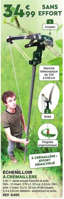 Shopix Échenilloir à crémaillère offre