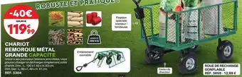 Shopix Chariot remorque métal grande capacité offre