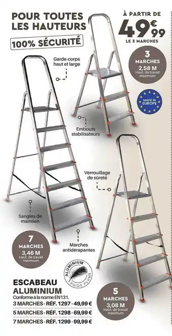 Shopix Escabeau aluminium offre