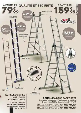 Shopix Échelle simple, échelle à base rapportée offre