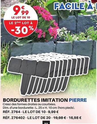 Shopix Bordurettes imitation pierre offre