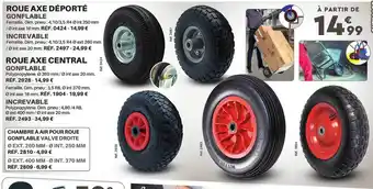 Shopix Roue axe déporté, roue axe central offre