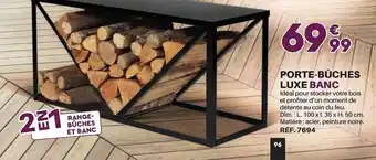 Shopix Porte-bûches luxe banc offre