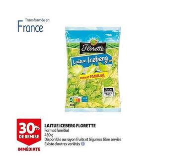 Auchan Laitue iceberg florette offre