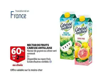Auchan Nectar de fruits caresse antillaise offre