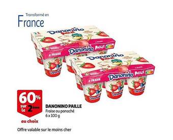 Auchan Danonino paille offre