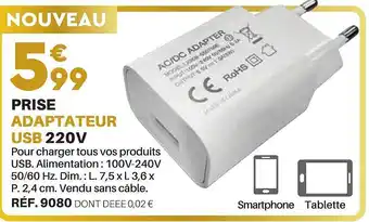 Prise adaptateur usb 220 v