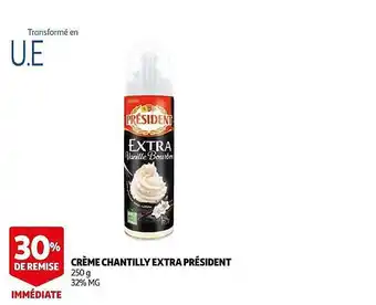 Auchan Crème chantilly extra président offre