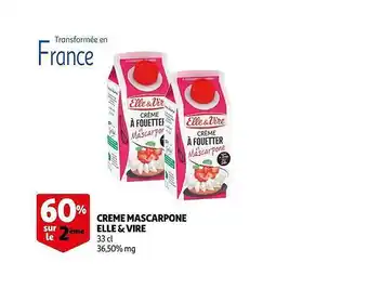 Auchan Crème mascarpone elle & vire offre