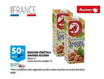 Auchan Boisson végétale amande auchan offre