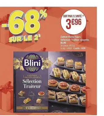 Casino Supermarchés Coffret petits fours sélection traiteur surgelés blini offre