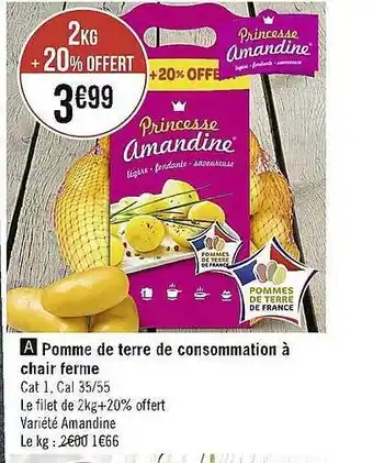 Pomme de terre de consommation à chair ferme
