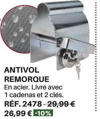 Shopix Antivol remorque offre
