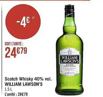Casino Supermarchés Scotch whisky 40% vol. william lawson's offre