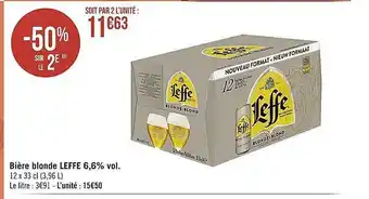 Casino Supermarchés Bière blonde leffe 6,6% vol. offre