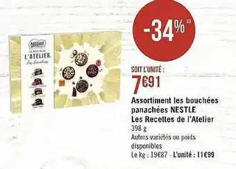 Casino Supermarchés Assortiment les bouchées panachées nestlé les recettes de l'atelier offre