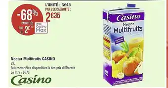 Casino Supermarchés Nectar multi fruits casino offre
