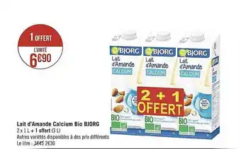Lait d'amande calcium bio bjorg
