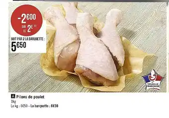 Casino Supermarchés Pilons de poulet offre