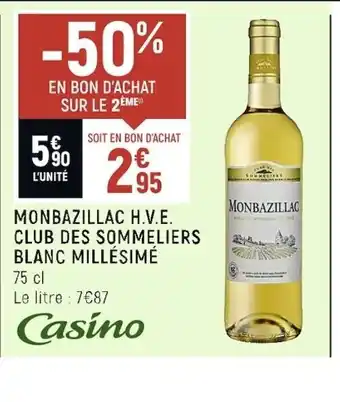 Monbazillac H.V.E Club Des Sommeliers Blanc Millesime