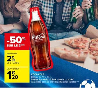 Carrefour Coca-Cola Original ou Zéro, 75 cl. offre