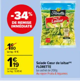 Salade Cœur de laitue florette
