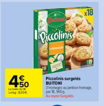 Carrefour Market Piccolinis surgelés buitoni offre