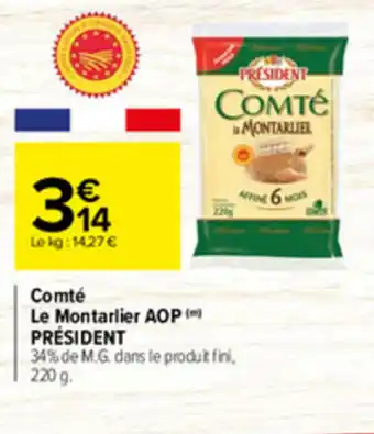 Carrefour Market Comté le montarlier aop offre