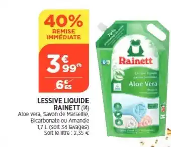 Bi1 Lessive liquide rainett offre