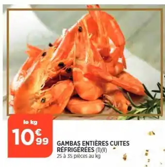 Bi1 Gambas entières cuites réfrigérées offre
